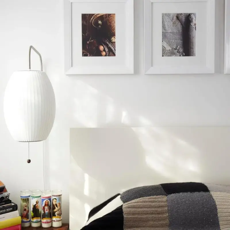 Bauhaus White Silk Wall Lamp tag1