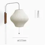 Bauhaus White Silk Wall Lamp tag1