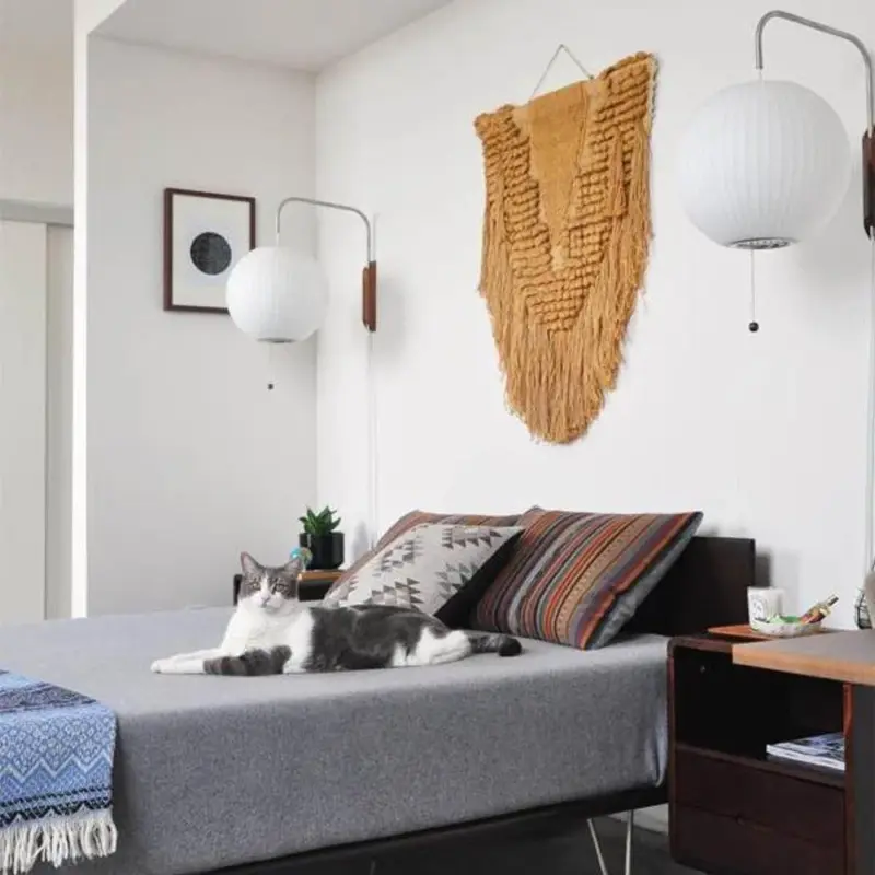 Bauhaus White Silk Wall Lamp tag1