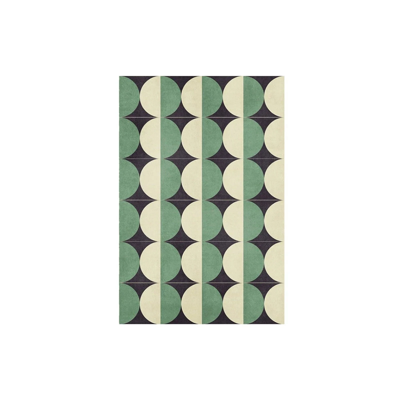 Bauhuas Circle Vintage Pattern Area Carpet Rug -