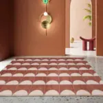 Bauhuas Circle Vintage Pattern Area Carpet Rug