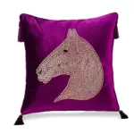 Beaded_Horse_Head_Velvet_Cushion_Cover_with_Tassels_-_-_tag1_-4147188 Beaded Horse Head Velvet Cushion Cover with Tassels tag1