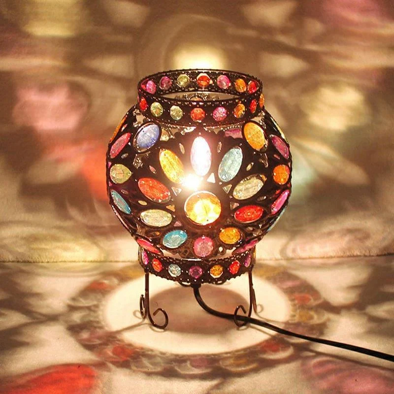 Beadlight - Bedside table with acrylic beads in bronze -  - #tag1#