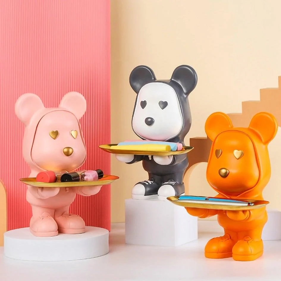 Bear Clown Golden Tray - - #tag1#