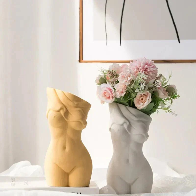 Beautiful Abstract Style Body Art Ceramic Vase -  - #tag1#