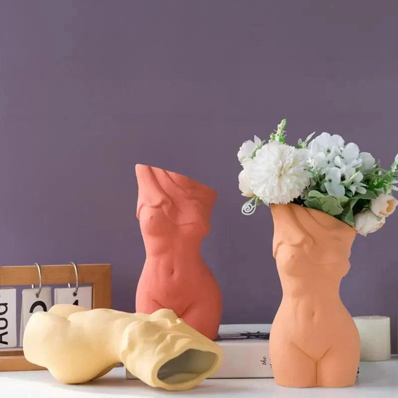 Beautiful Abstract Style Body Art Ceramic Vase -  - #tag1#