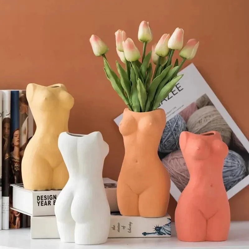 Beautiful Abstract Style Body Art Ceramic Vase -  - #tag1#