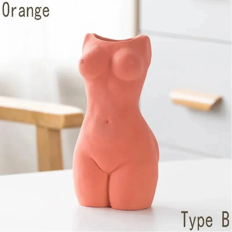 Beautiful Abstract Style Body Art Ceramic Vase -  - #tag1#
