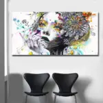 Beautiful Flower Girl Painting Canvas Wall Art Posters Print Pictures For Bedroom Home Decoration tag1