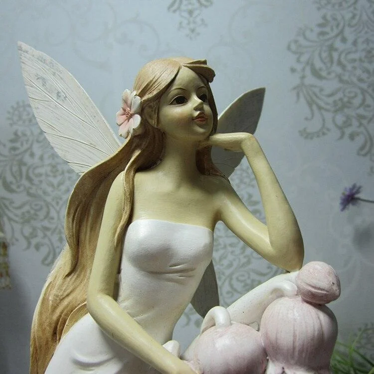 Beauty Girl Angel Fairy Resin Crafts Sculptures and Statues -