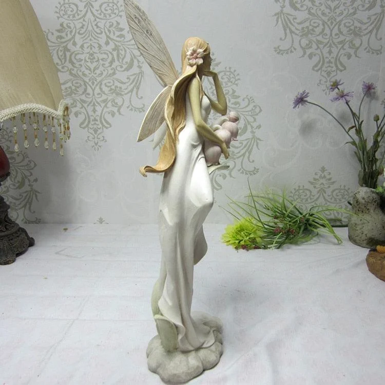 Beauty Girl Angel Fairy Resin Crafts Sculptures and Statues -