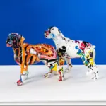 Beauty Graffiti Modern English Bulldog Sculptures and Statues Office Ornaments Crafts
