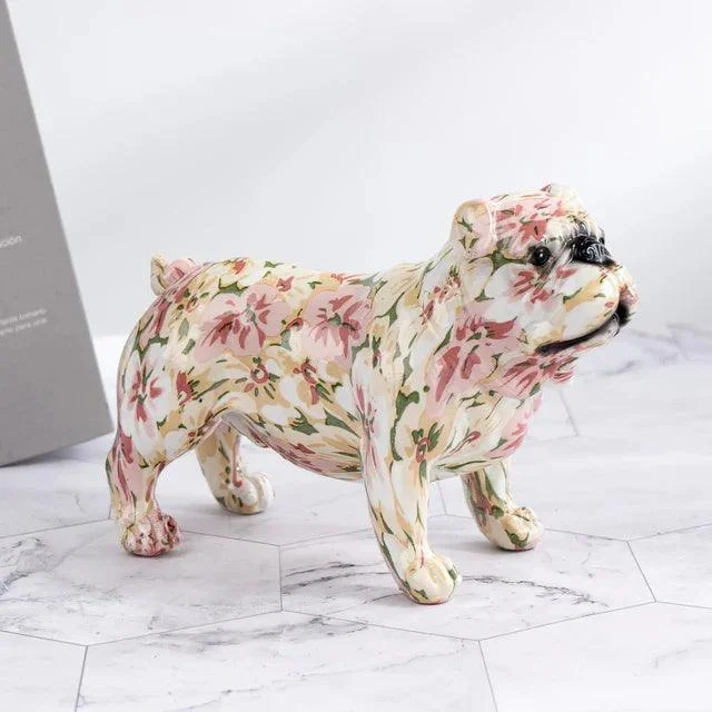 Beauty Graffiti Modern English Bulldog Sculptures and Statues Office Ornaments Crafts -