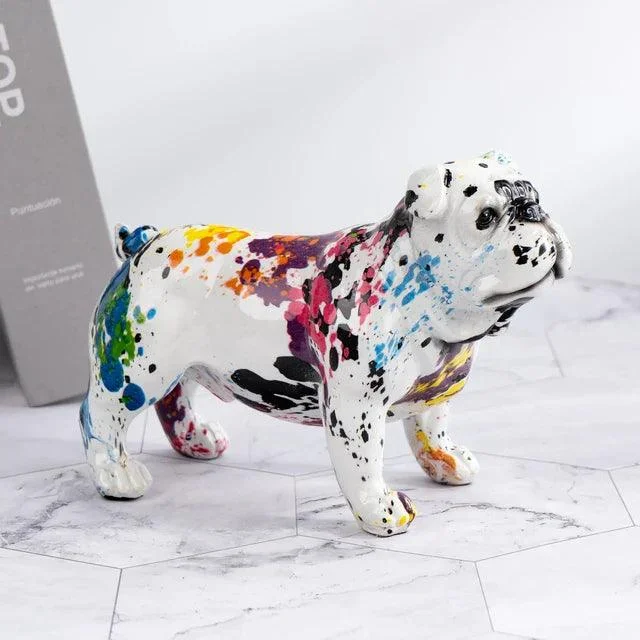 Beauty Graffiti Modern English Bulldog Sculptures and Statues Office Ornaments Crafts -