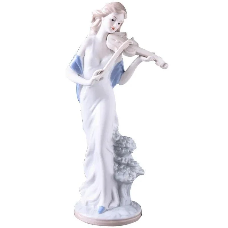 Beauty Lady European American Ceramic Porcelain Sculptures and Statues Handicraft Wedding Gift -