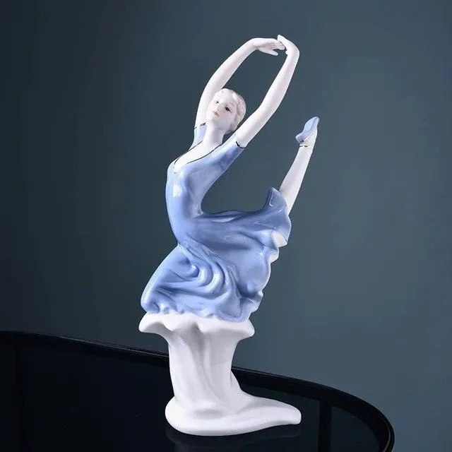 Beauty Lady European American Ceramic Porcelain Sculptures and Statues Handicraft Wedding Gift -