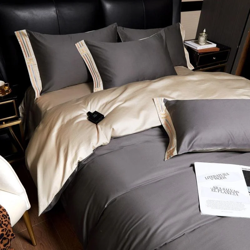 Bedding set - LuxeNest - Satin Cotton - Embroidered -  - #tag1#