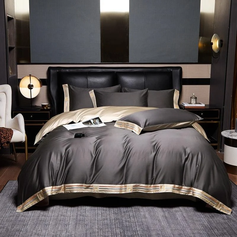 Bedding set - LuxeNest - Satin Cotton - Embroidered -  - #tag1#