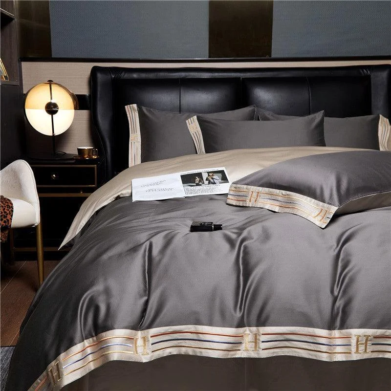 Bedding set - LuxeNest - Satin Cotton - Embroidered -  - #tag1#