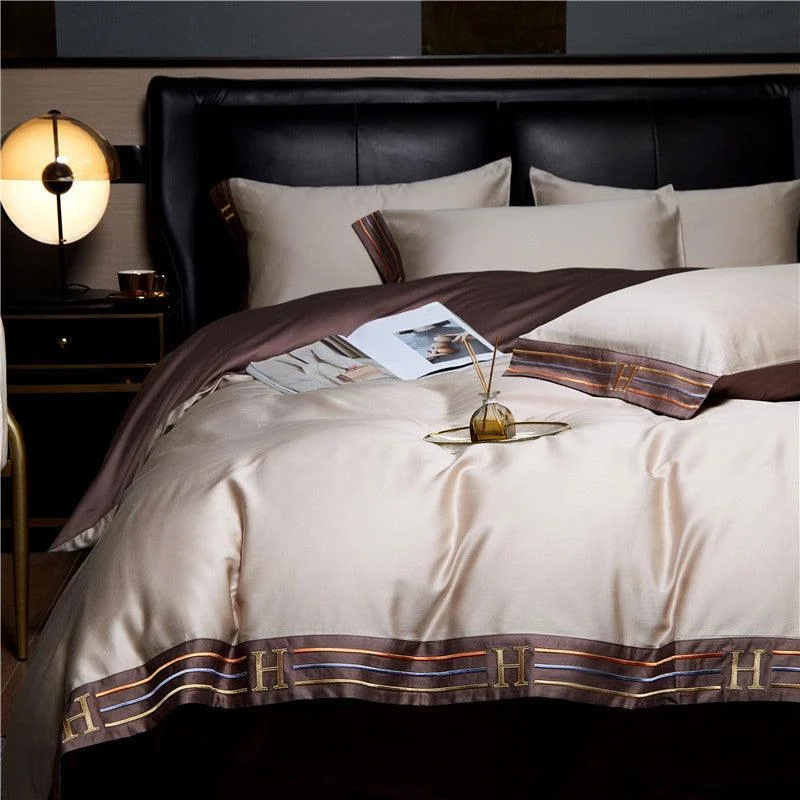 Bedding set - LuxeNest - Satin Cotton - Embroidered -  - #tag1#