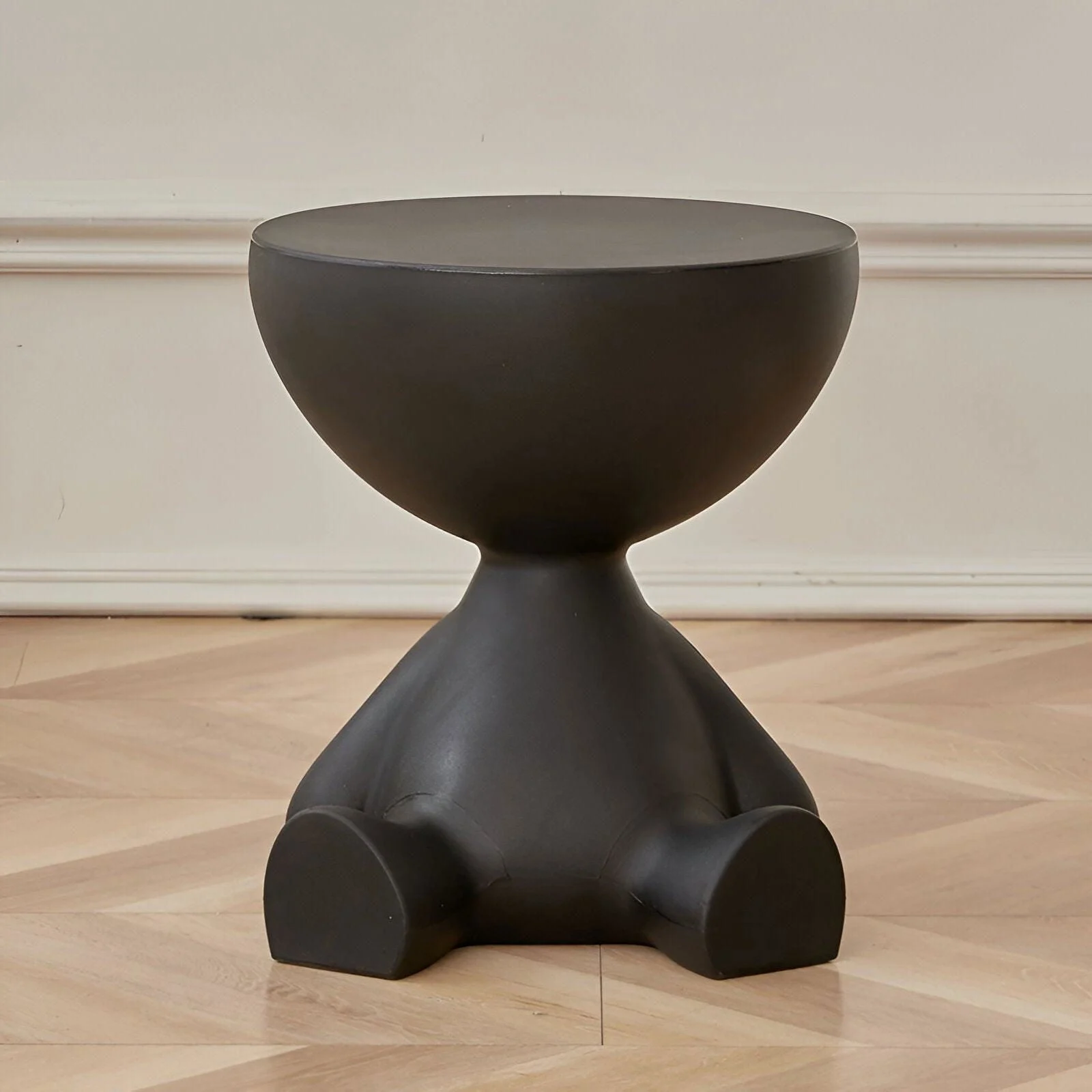 Beef Cream Side Table - Black Round Coffee Table - Cute Plastic Side Table -  - #tag1#