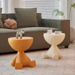 Beef Cream Side Table Black Round Coffee Table Cute Plastic Side Table tag1
