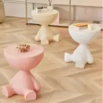 Beef Cream Side Table Black Round Coffee Table Cute Plastic Side Table tag1