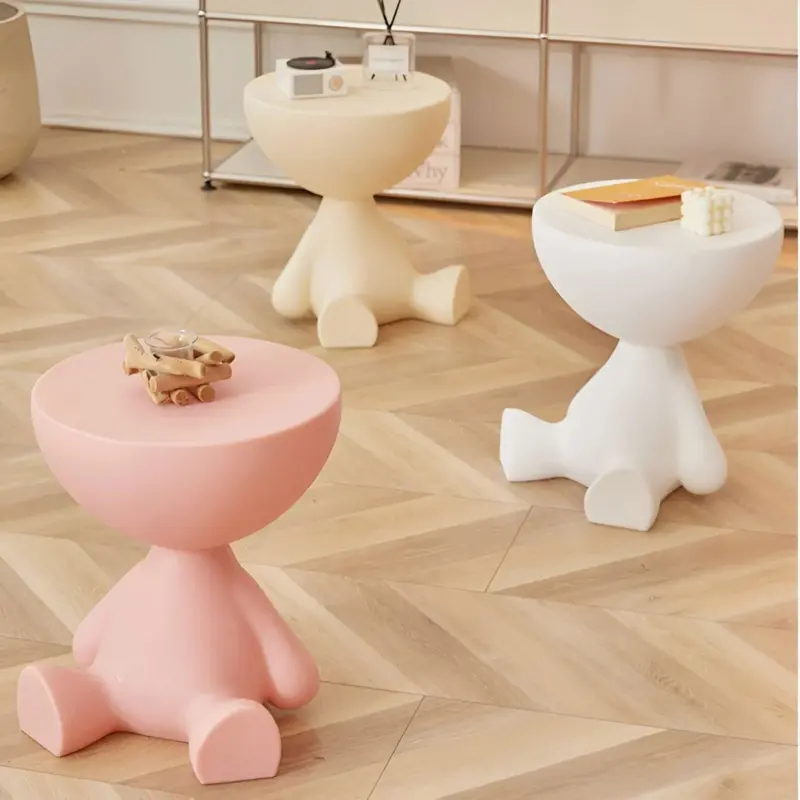 Beef Cream Side Table Black Round Coffee Table Cute Plastic Side Table tag1