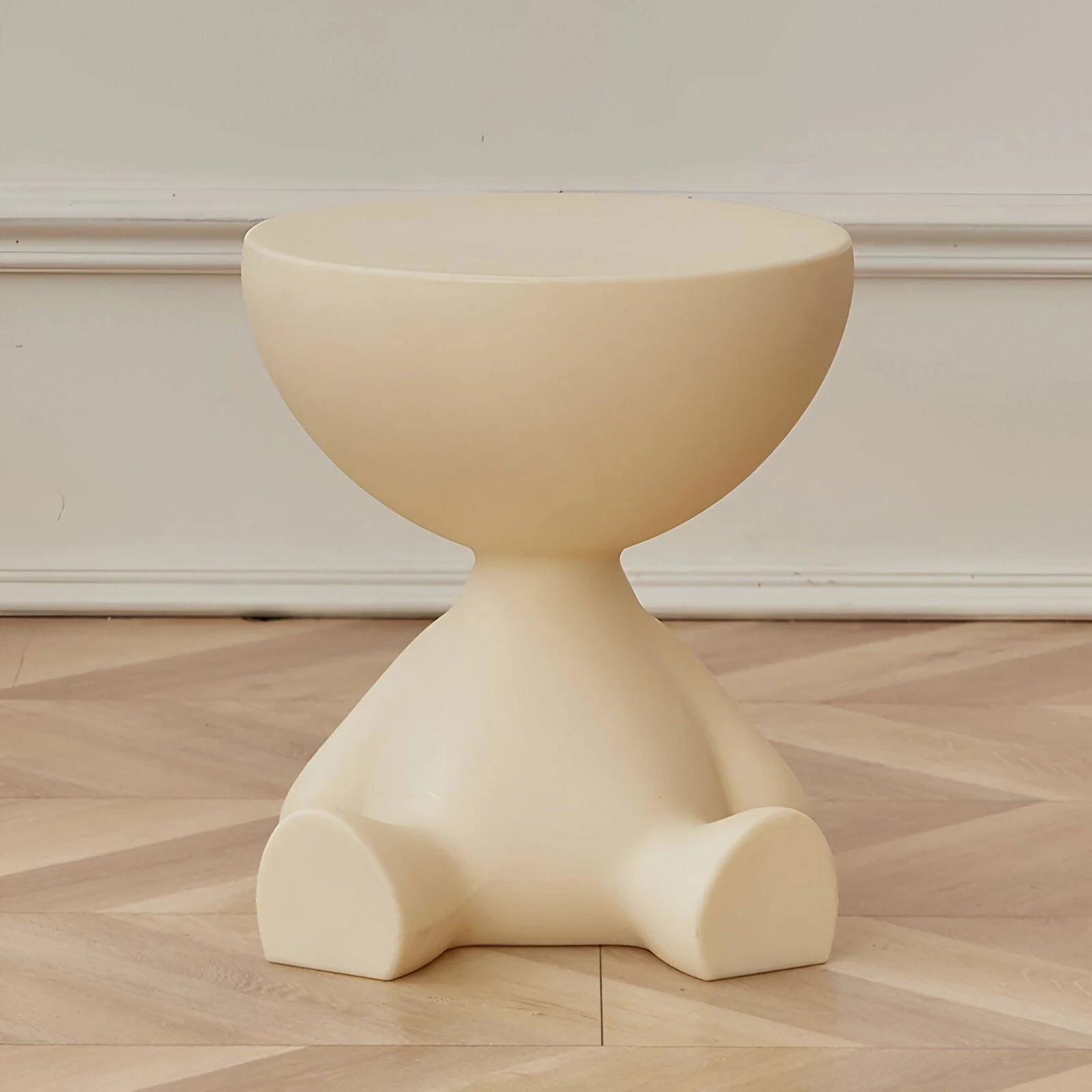Beef Cream Side Table - Black Round Coffee Table - Cute Plastic Side Table -  - #tag1#