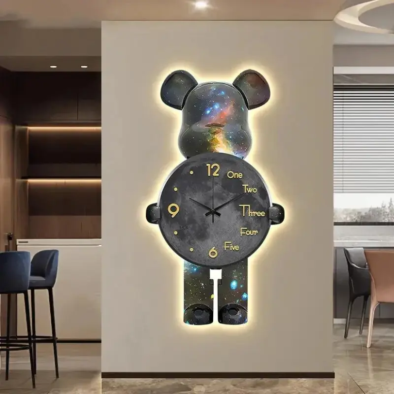 Beer light wall clock Luxury decoration with light tag1