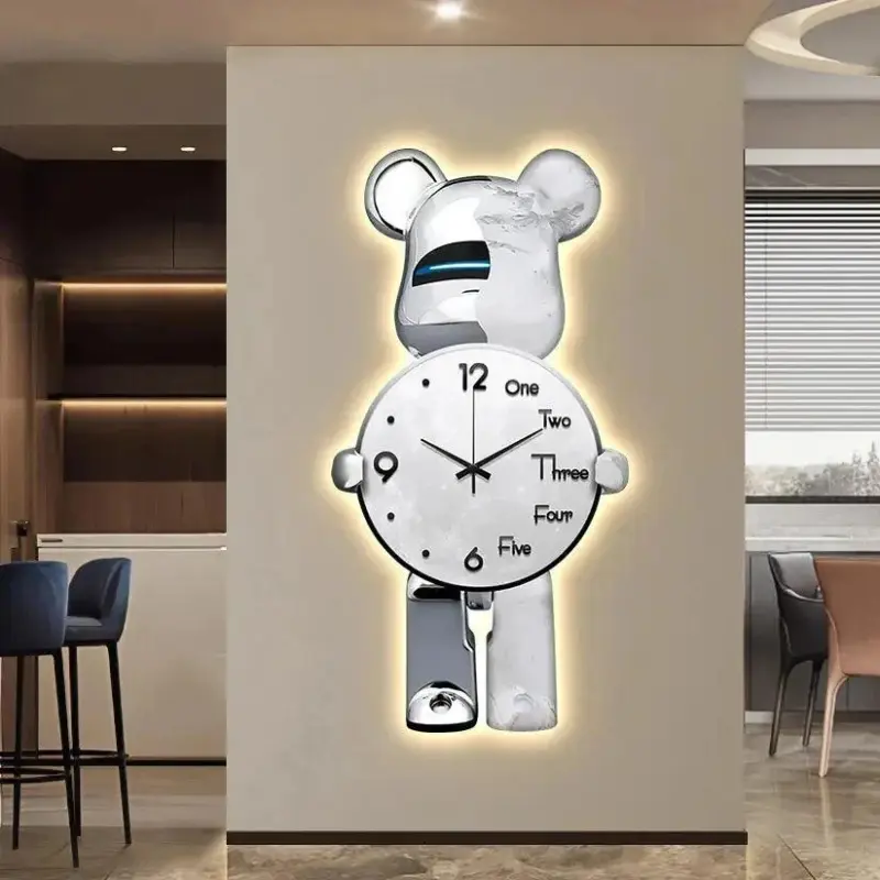 Beer light wall clock Luxury decoration with light tag1