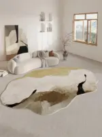 BeigeAbstractCreamStyleRug Homeko2