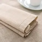 Beige Linen Napkins 12pc