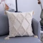 Beige Tassels Cushion Covers