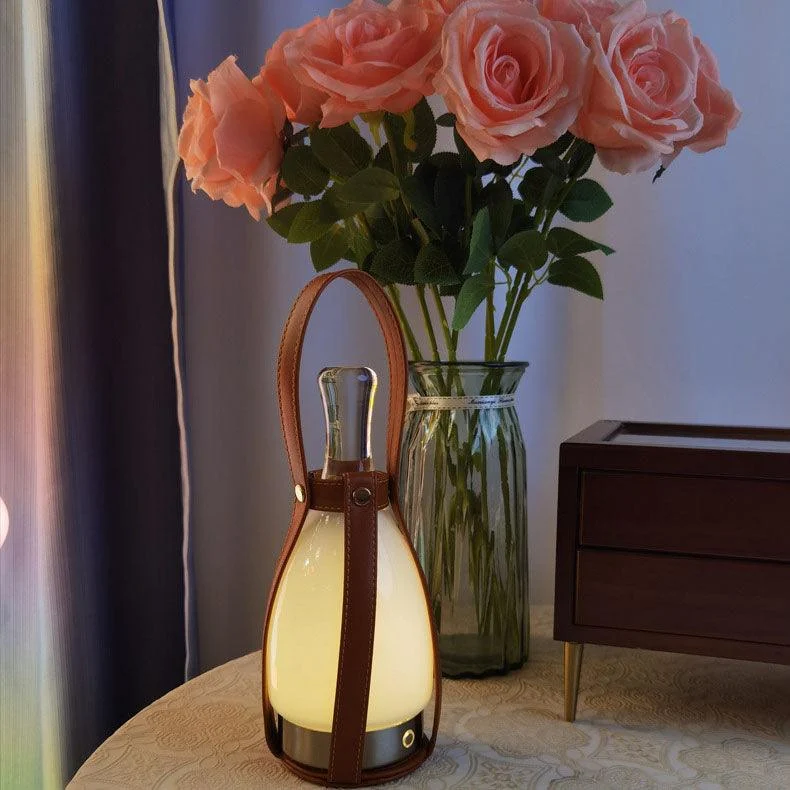 Bell Portable Leather Glass Table Lamp -  - #tag1#