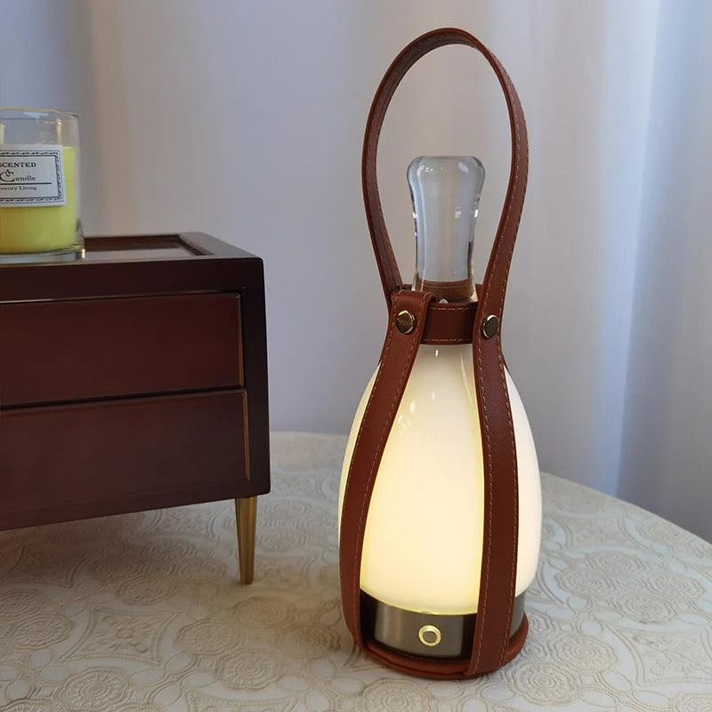 Bell Portable Leather Glass Table Lamp -  - #tag1#