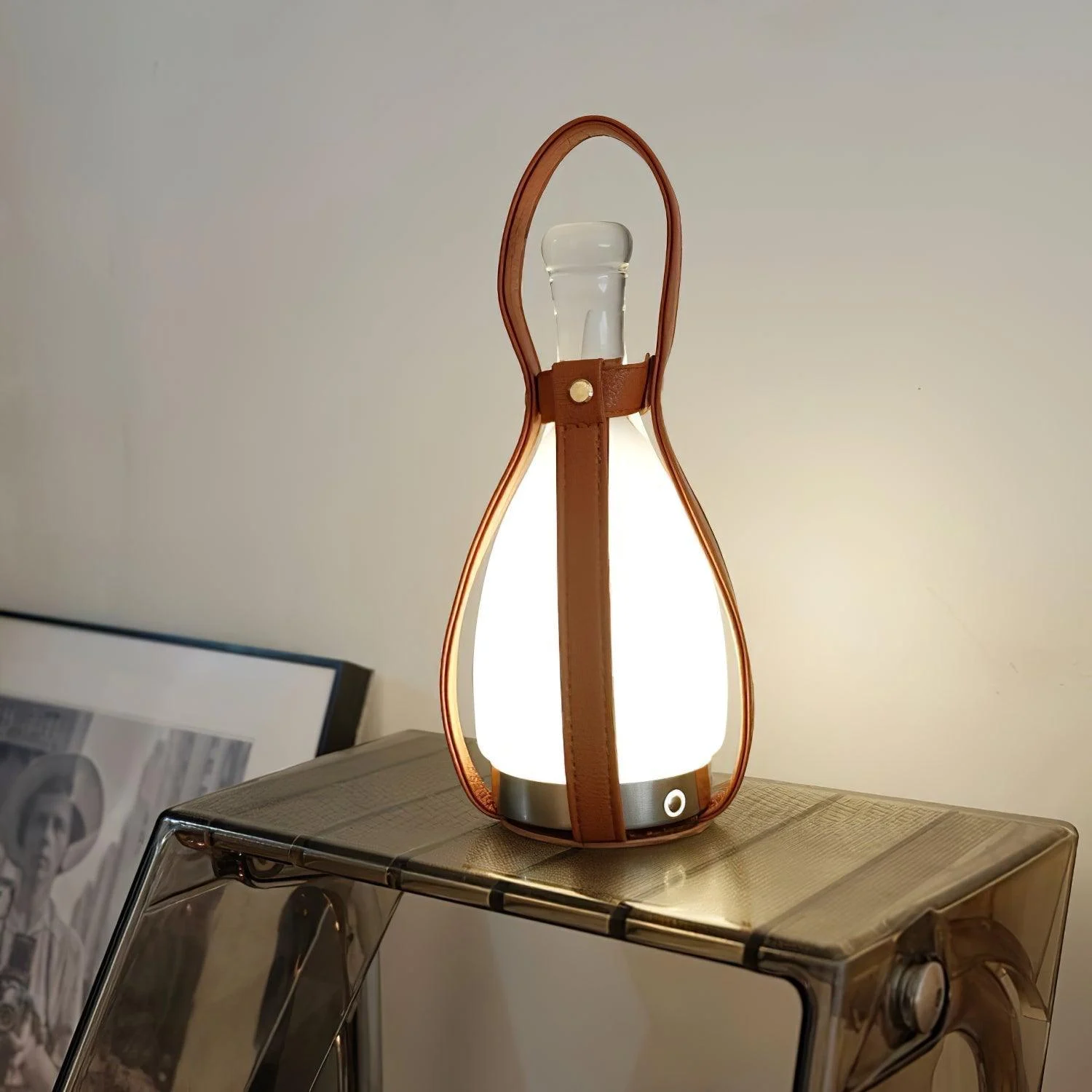 Bell Portable Leather Glass Table Lamp -  - #tag1#