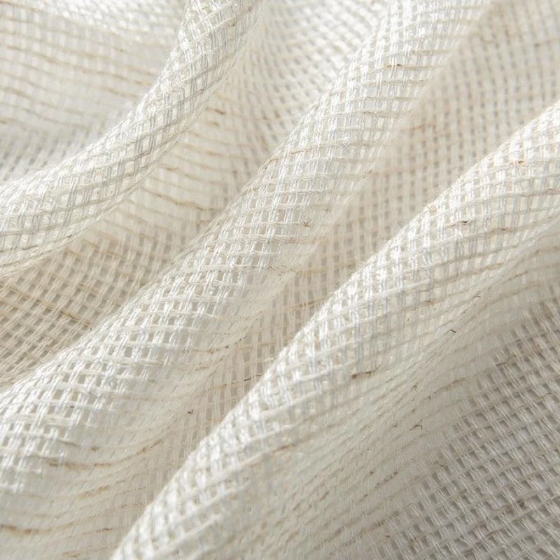 Bella Checked Weave Structure Transparent Curtains Soft Roof Tulle -  - #tag1#