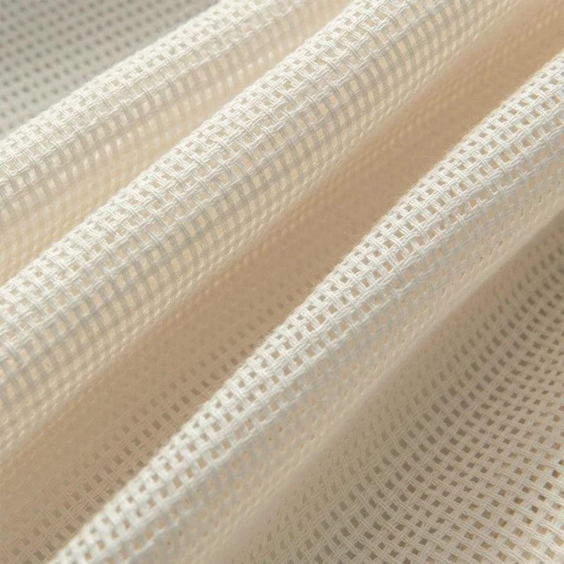 Bella Checked Weave Structure Transparent Curtains Soft Roof Tulle -  - #tag1#