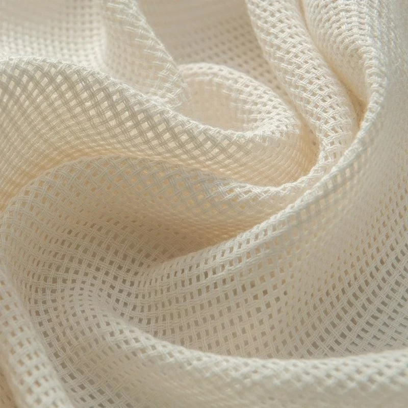 Bella Checked Weave Structure Transparent Curtains Soft Roof Tulle -  - #tag1#