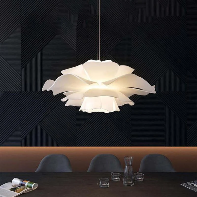 Bella Modern Design Pendant Lamp Flower White Metal Living Room Bedroom -  - #tag1#