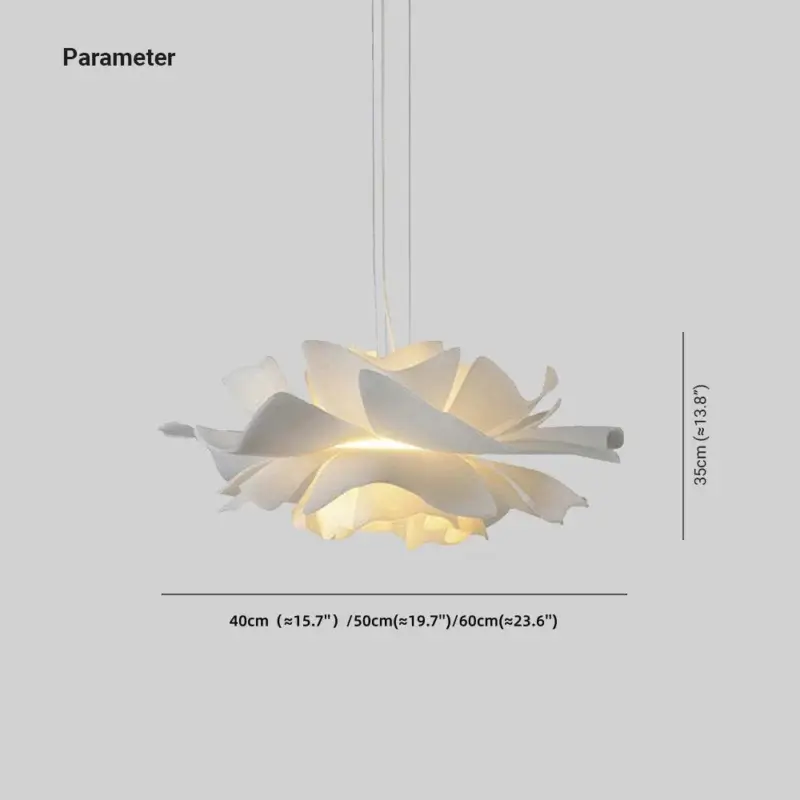 Bella Modern Design Pendant Lamp Flower White Metal Living Room Bedroom tag1