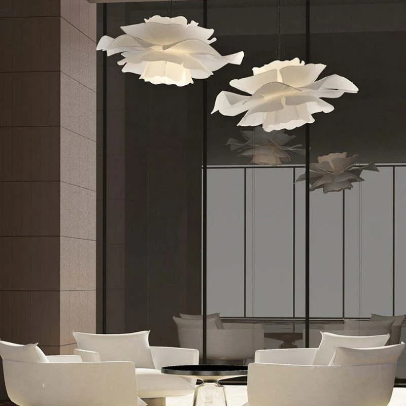Bella Modern Design Pendant Lamp Flower White Metal Living Room Bedroom -  - #tag1#