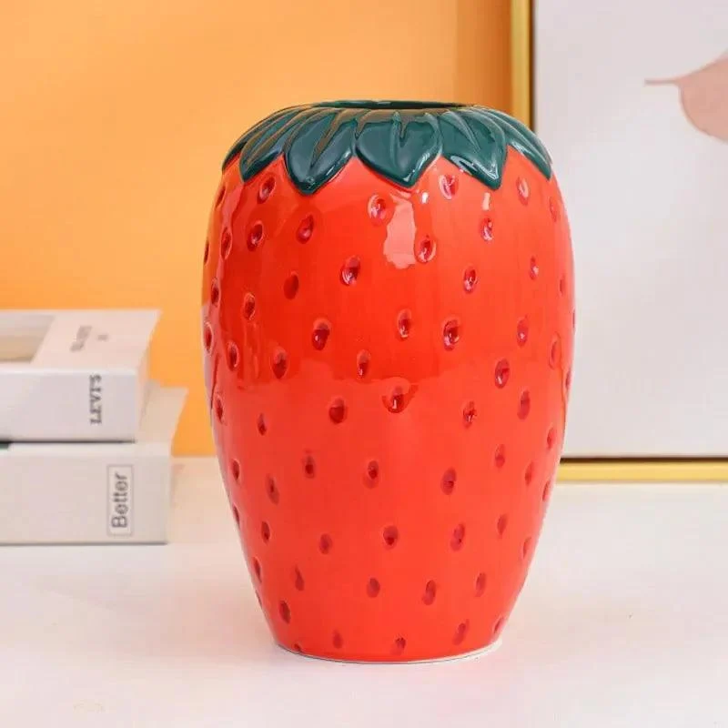 BerryBliss - Ceramic Strawberry Vase -