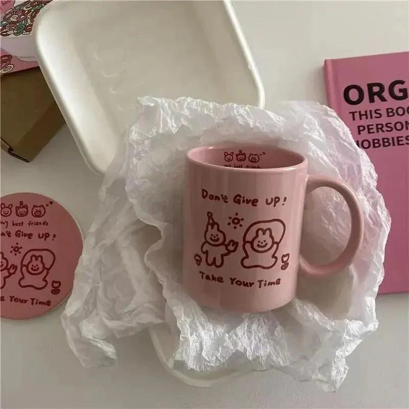 Best Friends Pink Rabbit Ceramic Mug Set -  - #tag1#