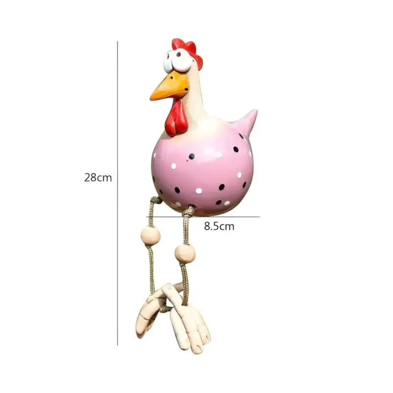 Big eyed Huhn Statue Weatherproof Resin Craft Rooster Garden Statue tag1