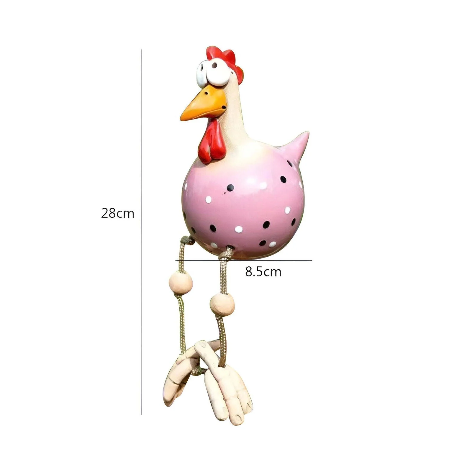 Big-eyed Huhn Statue - Weatherproof Resin Craft - Rooster Garden Statue -  - #tag1#