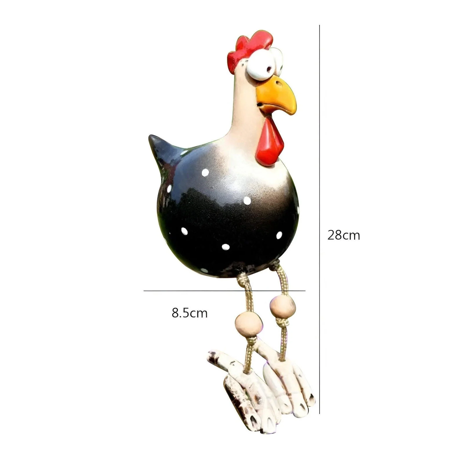 Big-eyed Huhn Statue - Weatherproof Resin Craft - Rooster Garden Statue -  - #tag1#