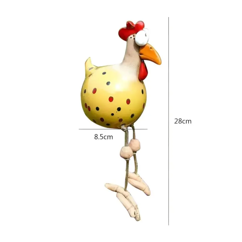 Big eyed Huhn Statue Weatherproof Resin Craft Rooster Garden Statue tag1