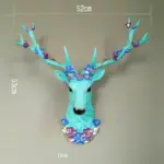 Big Deer Head Statue Home Decoration Accessories 3D Abstract Sculpture Wall Hang Decor Elk Statues Living Room Mural Art Craft tag1